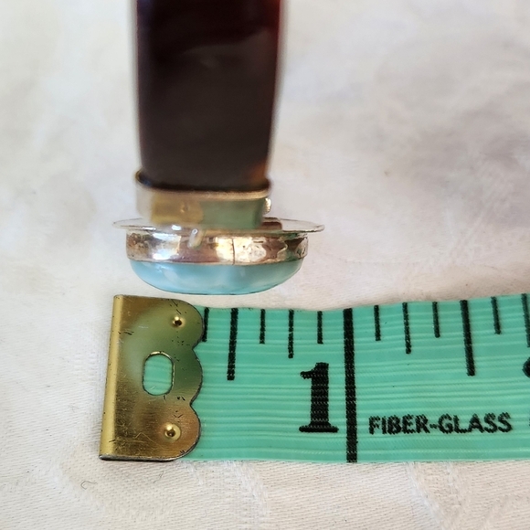 Sterling Silver Larimar Shell Bracelet - Picture 10 of 14